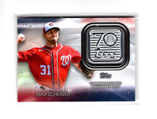2021 Topps Update 70th Anniversary Manufactured Logo Max Scherzer #T70P-MS Patch