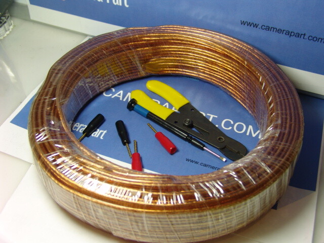100 ft 16-gauge speaker cable with installation kit