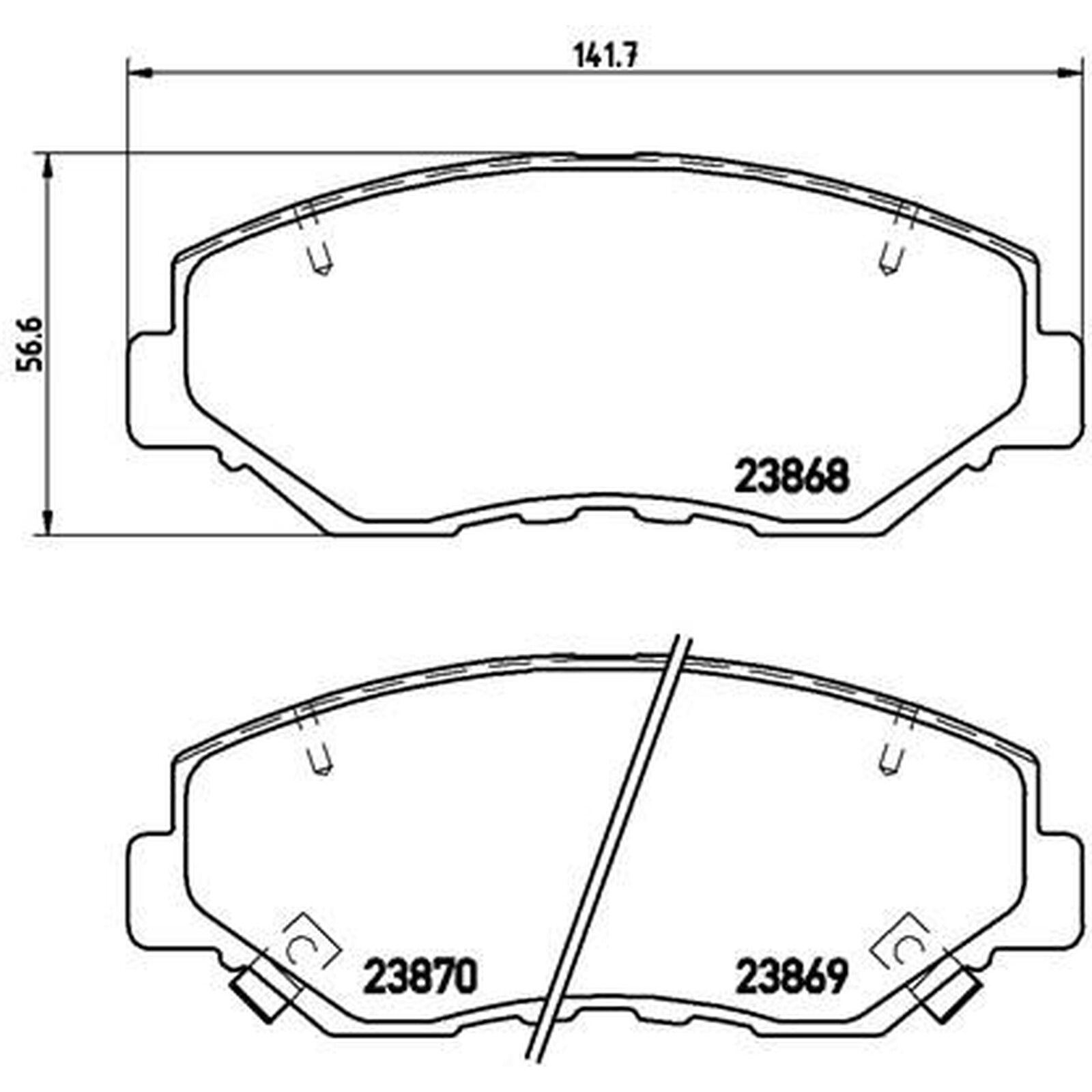 Brembo Front Brake Pad Set (2 Wheels on 1 Axle) P 28 035 / P28035 - Fits HONDA