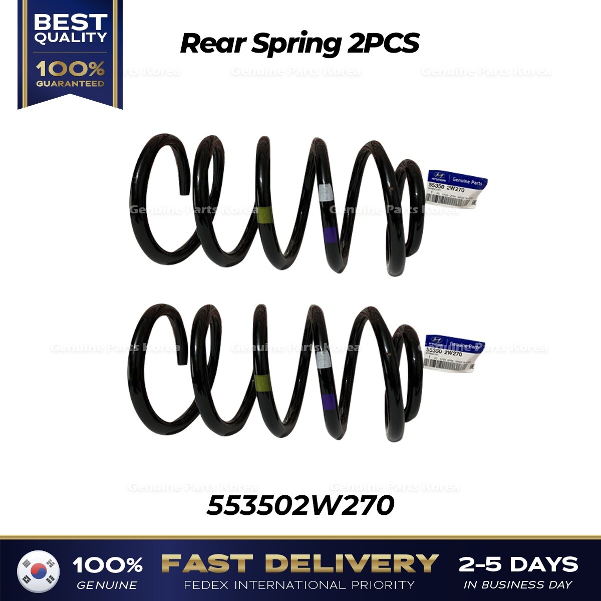 ⭐Genuine⭐ Rear Spring 2PCS 553502W270 for Hyundai Santa Fe | eBay