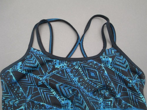 Soutien gorge sport sans fil athlétique bleu/noir femme Gaiam taille S - Photo 2/5