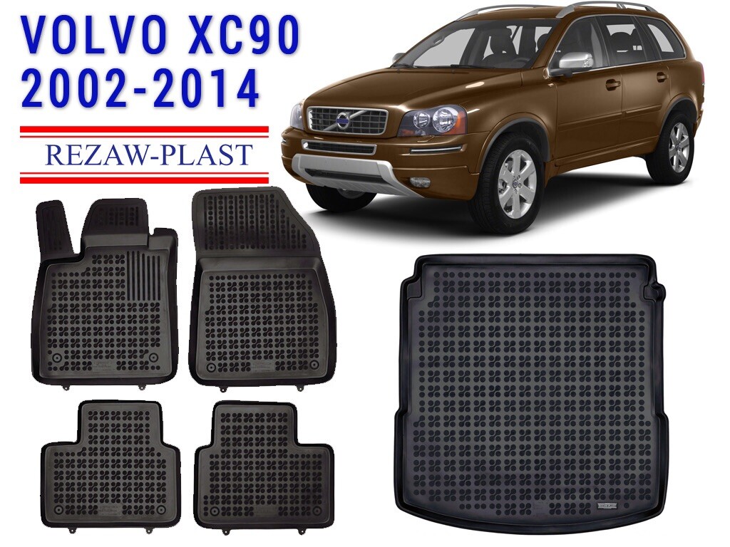 Floor Mats Set for Volvo XC90 20022014 All Weather Cargo Liner Custom