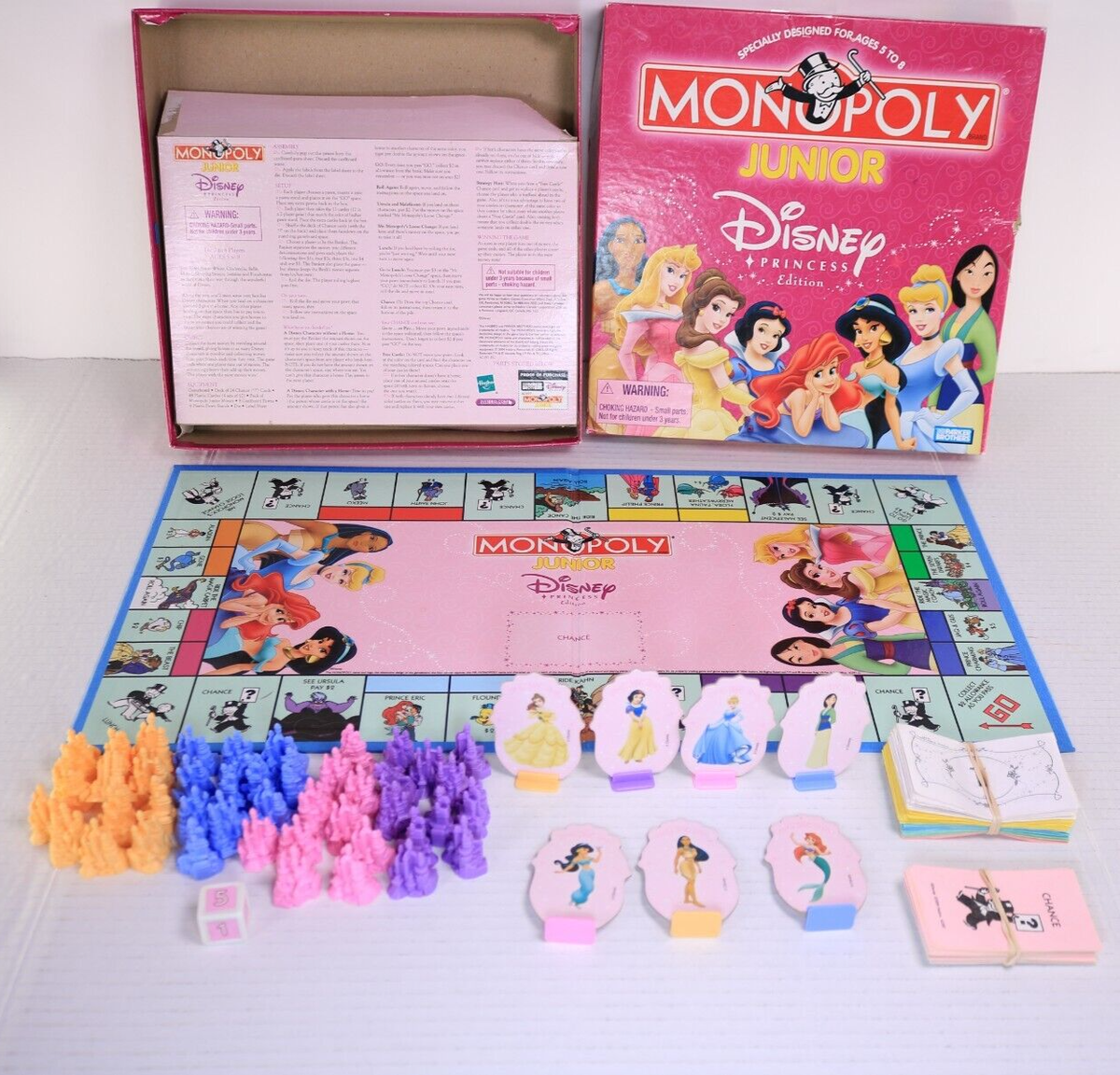 Vintage Monopoly Junior Disney Princess Edition 2004 95% Complete 