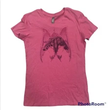 80s Petra Band Pink Youth T Shirt Size XL Christian Rock Music Butterfly