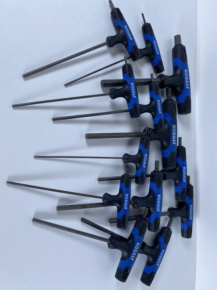 Kobalt T-Handle Hex Key Driver Wrench Set 13pcs. Rubber Handles - Image 2 of 3