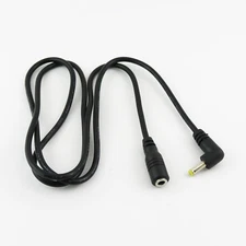 DC Power 4.0 x 1.7mm Male Angle To Female Extension Adapter Connector Cable 90cm