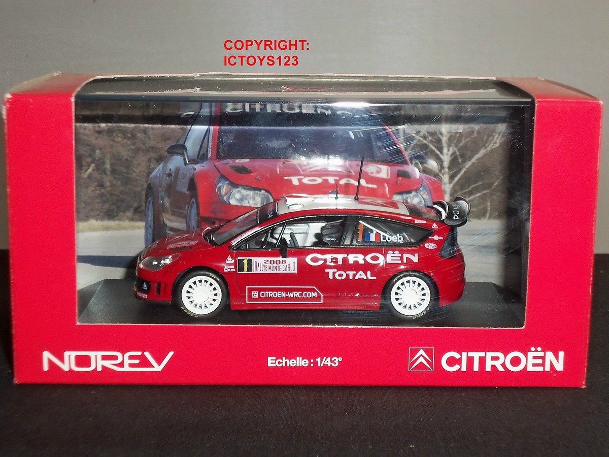 NOREV 155418 CITROEN C4 WRC MONTE CARLO RALLY RED DIECAST MODEL