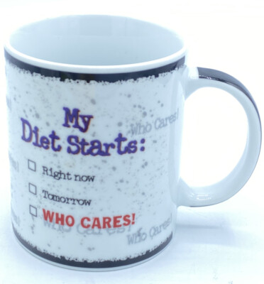 #ad Ganz My Diet Starts Novelty Coffee Mug $2.99
