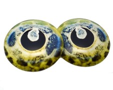 Pair Brocade Catfish Glass Eyes Jewelry Doll Taxidermy Flatback Cabochons