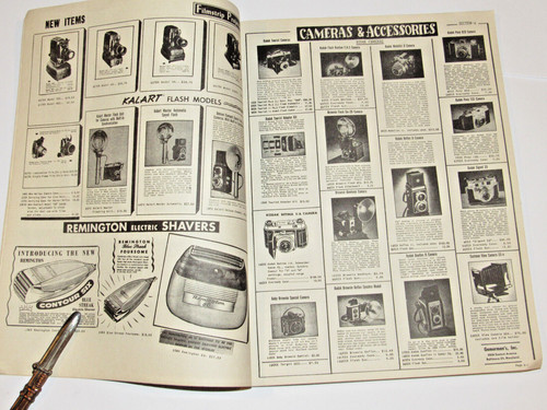 VINTAGE 1951 PHOTO EQUIPMENT CATALOG! CAMERAS/FILM/LENSES/DARKROOM/PRICES & MORE