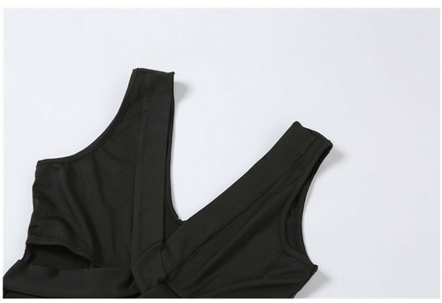 NEW Women Cut Out Sexy Party Sleeveless Midnight Clubwear Slim Mini Dress #S7 - Picture 4 of 9