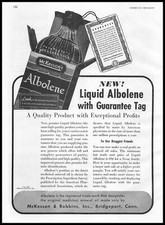 1939 McKesson & Robbins Bridgeport Connecticut Liquid Albolene Vintage Print Ad