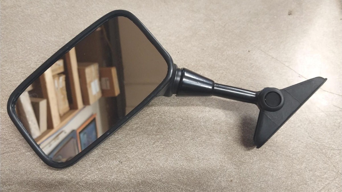 ビンテージ　ミラー　（ロサンゼルス購入） Left Black Matte Fairing Mirror Tinted Glass Kawasaki ZX900