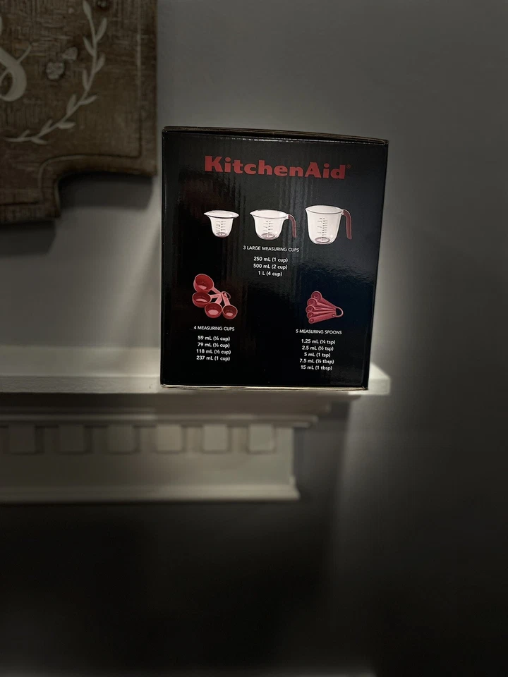 🔥Kitchen Aid мерные чашки ложки 12 шт набор красный и прозрачный новый🔥 - Изображение 3 из 3