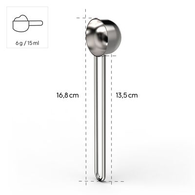 Xavax Kaffeelot Messlöffel Dosierlöffel Kaffeelöffel 168mm Edelstahl Kaffeemaß 