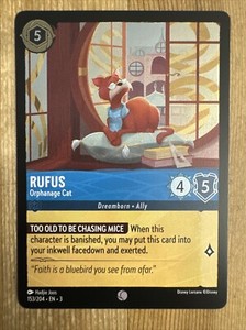 Rufus 153/204 Disney Lorcana Into The Inklands Common Cold Foil Card NM