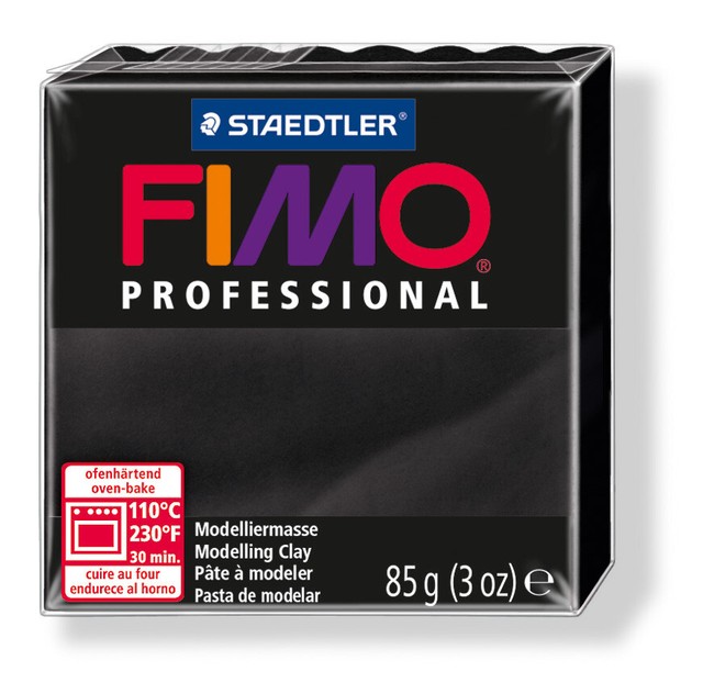 Staedtler fimo professional полимерная глина, запекаемая в печке, уп. 85г цвет: черный (4007817800300)