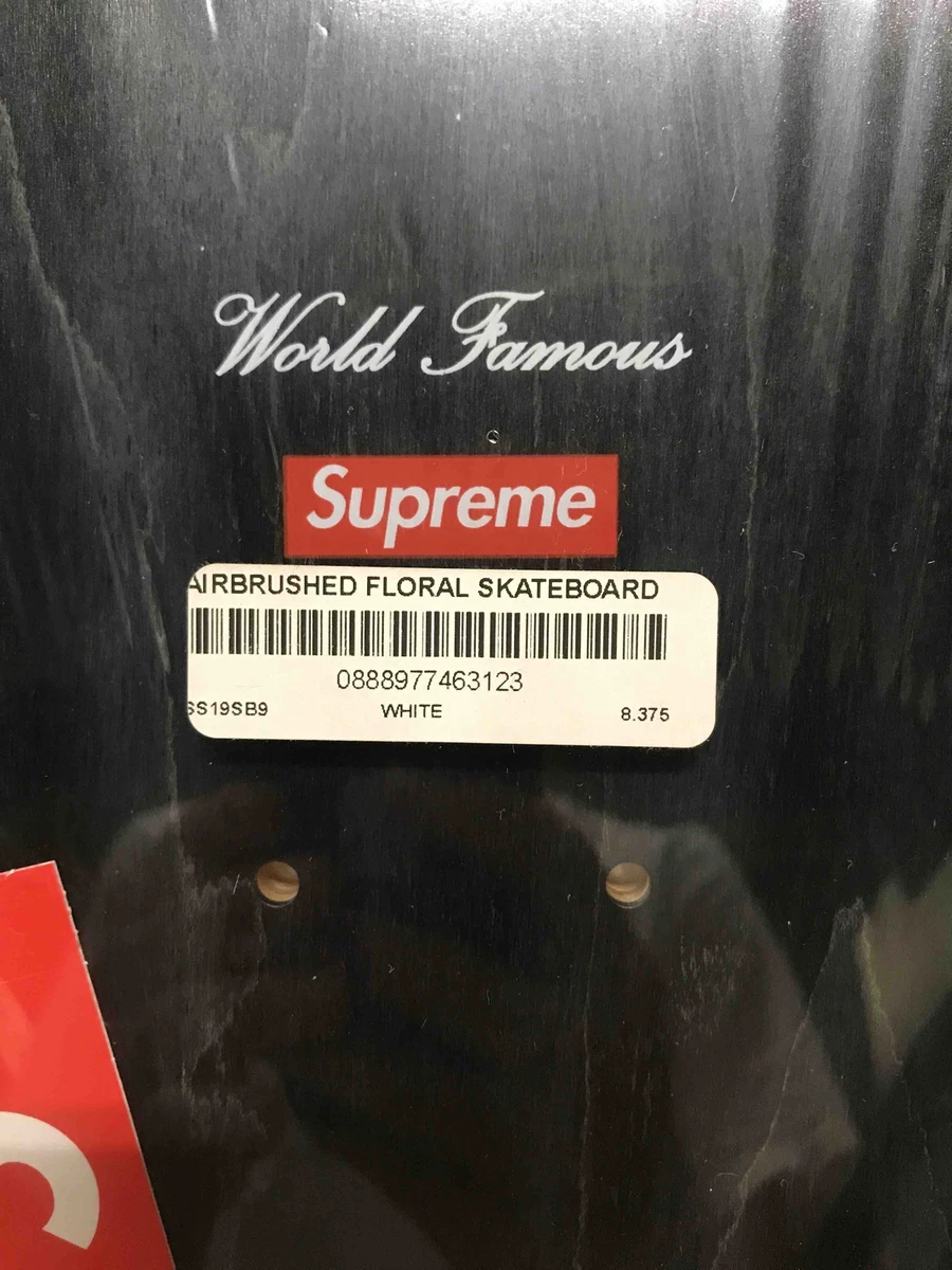 Supreme Airbrushed Floral Skateboard Deck White eBay