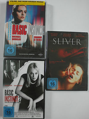 Basic Instinct 1 + 2 + Sliver - Sharon Stone, Michael Douglas, Erotik Sammlung