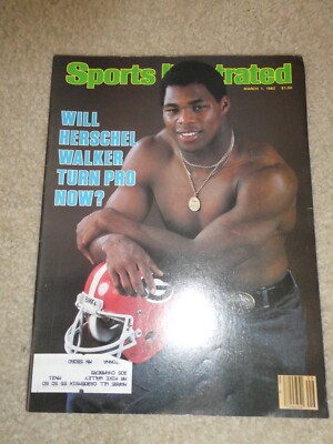 March 1 1982 Sports Illustrated Magazine with Hershel Walker Cover