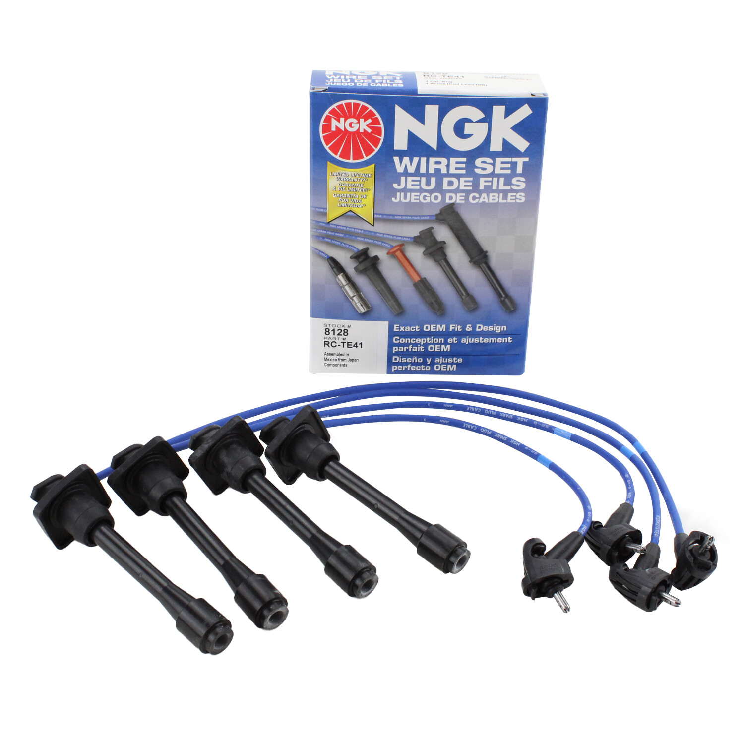 Spark Plug Wire Set NGK 8128 For Geo Prizm Toyota Celica Corolla Paseo L4
