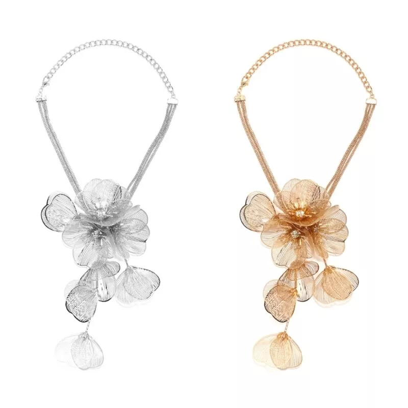 Metal flower best sale jewelry