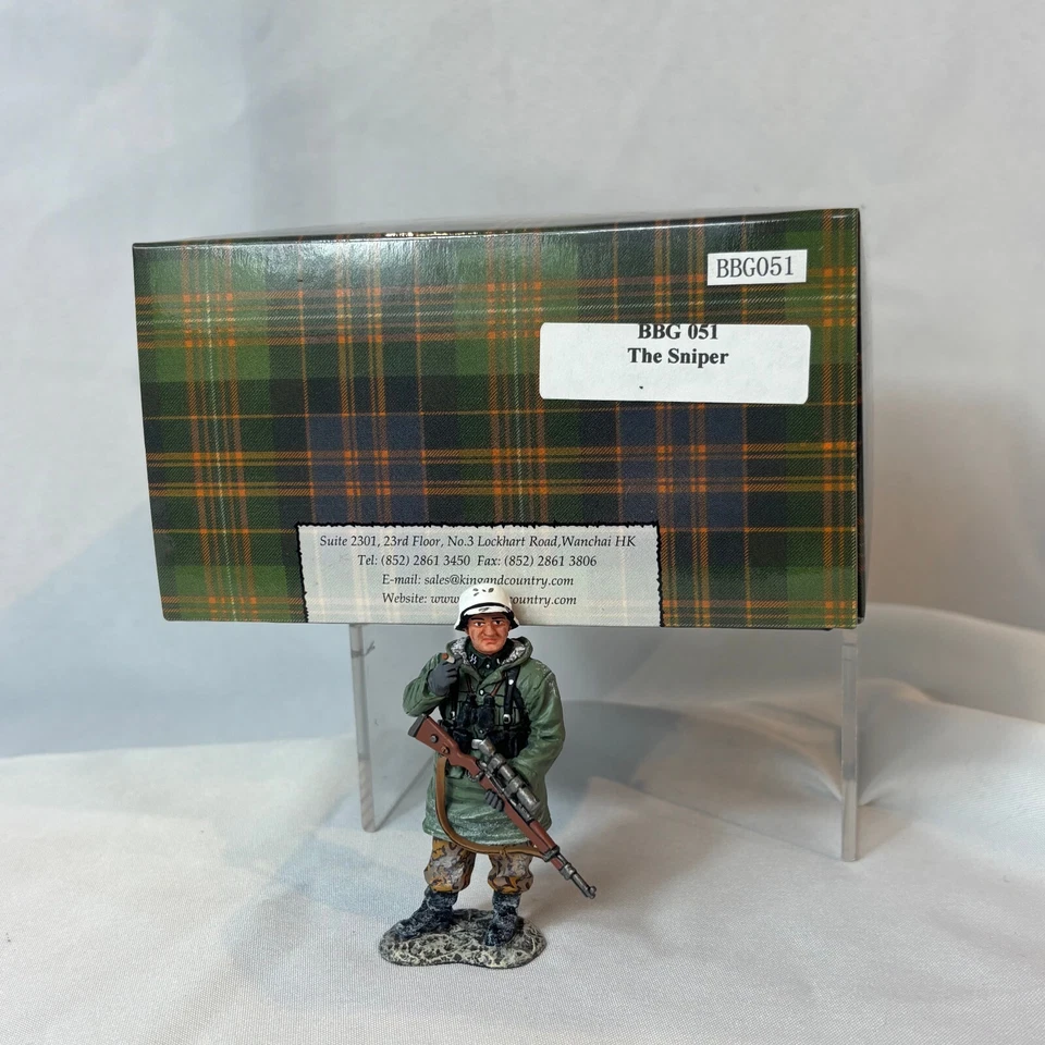 King & Country BBG051 WW2 The Sniper Bastogne Na Caixa 2011 Colecionável - Imagem 2 de 4