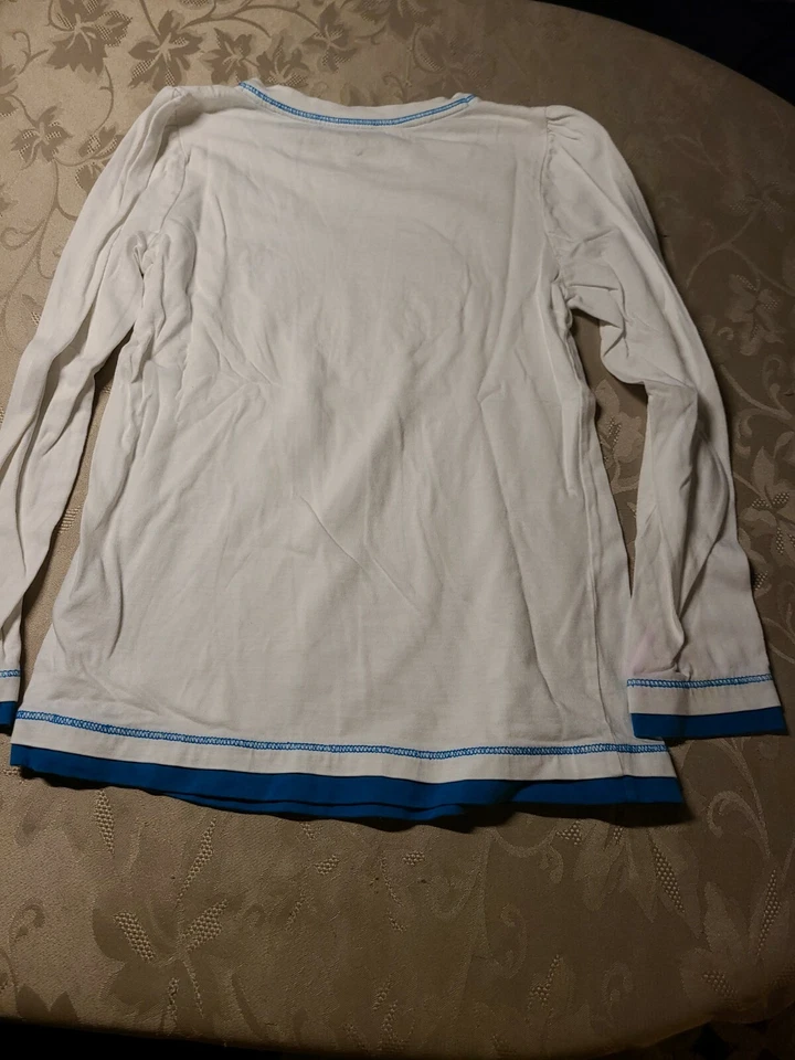 JILLIAN'S CLOSET GIRL'S WHITE WITH SEQUINS LONG SLEEVED SHIRT TOP ♡ S (7-8) - Image 4 of 4