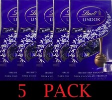 5x NEW Lindt Lindor DARK CHOCOLATE Truffles 5.1 oz Bag - FREE SHIP - 5 PACK