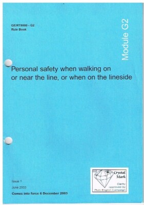 Rail Safety Rule Book G2 June 2003 Issue 1 Personal Track Walking