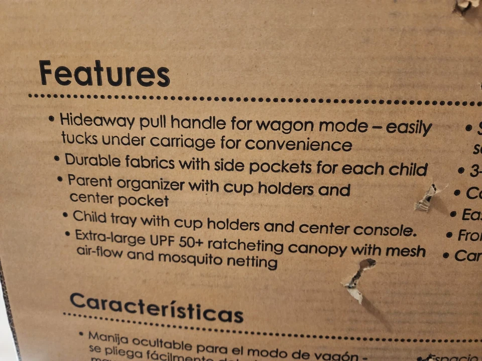 Baby Mars Red Tour 2-in-1 Stroller Wagon Mode Plus 2 Cup Holders Safety Harness - Image 4 of 4