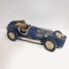 Ferrari BLUE 42 Vintage Racing Model Car 17" Large Fibreglass Carved Wood Style