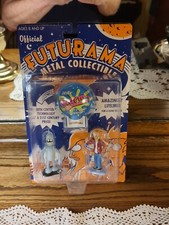 Futurama BENDER Et FRY Quatre Figurines En Métal Die-Cast