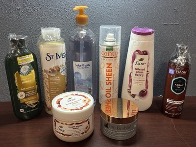 Hair And Body Bundle Of 8 Full Size Products From Dove, Hask, St. Ives, & More