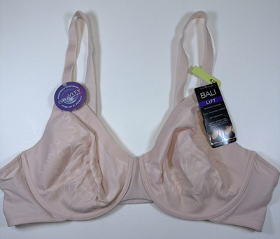 Bali Natural Lift Uplifting Support Underwire Bra 42B sandshell DF6563 New