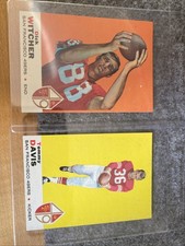 LOT OF 2| 1969 Topps Football | Dick Witcher, Tommy Davis| NM+ | 49ers