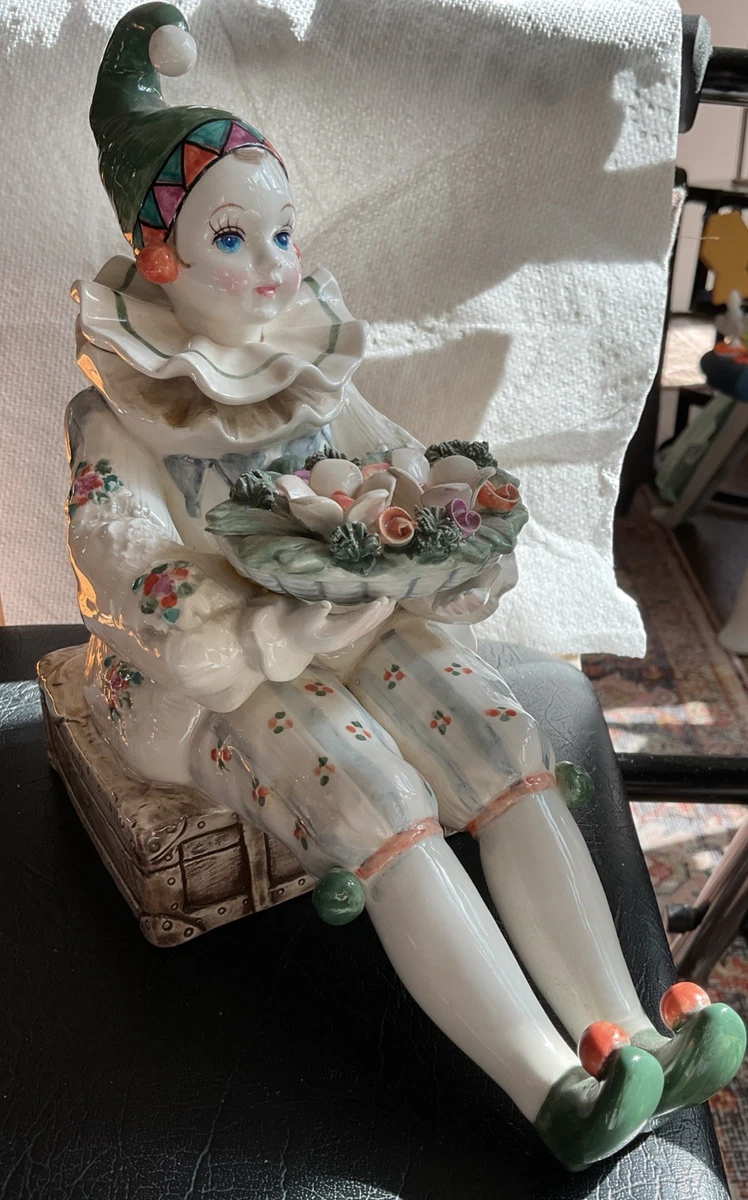 poupée clown tête et mains en porcelaine