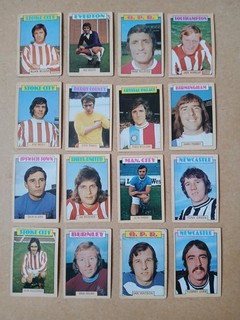 A&BC 1973/74 FOOTBALL CARDS (BLUE BACKS) 16 CARDS NO DUPLICATES