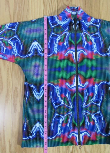 NWOT Issey Miyake Men Collection Psychedelic Zip Up Pleated Jacket 1/S image 8