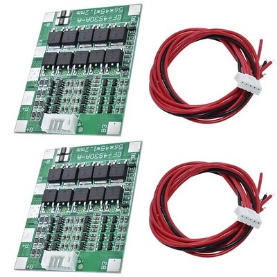 2er Pack PCB Schutz Platine 30A 14,8V Li-Ion Lithium 18650 Akku BMS Packs Inte