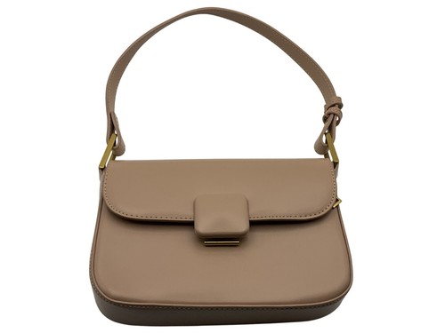 Madison West Naya Taupe Neutral Shoulder Bag Minimalist Preppy