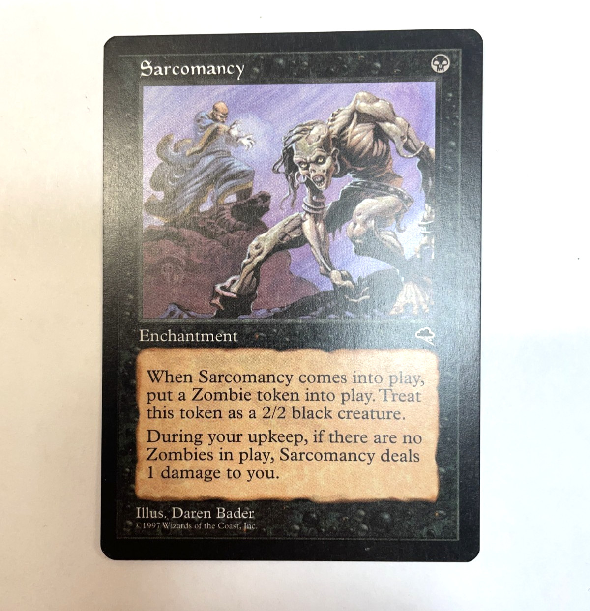 MTG Sarcomancy Tempest NM Rare Magic The Gathering Card, Enchantment, #154