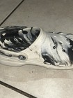 Size 3 / Crocs Classic Clog Kids C7 White/Black Graphic Slip-On Sandal w/ Strap — photo 3