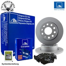 ATE Bremsscheiben  Ceramic Beläge CITROEN C4 PICASSO I HA Ø268 mit Motagepaste
