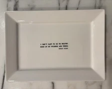 Restoration Hardware Oscar Wilde Literary Quote Cocktail Plate
