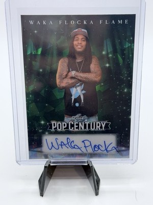 Trading Card Singles Leaf Pop Century  Waka Flocks Flame Autographed /3