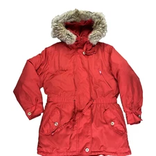 VTG Eddie Bauer Premier  Parka Goose Down Coyote Fur Hood Jacket Women’s M