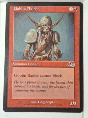 Goblin Raider - Urza's Saga - Magic the Gathering MTG Nice!