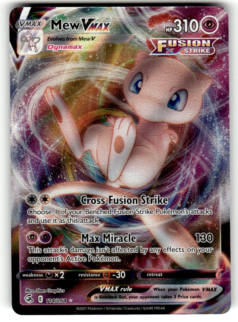 Pokemon TCG Fusion Strike #114/264 Mew VMAX LP