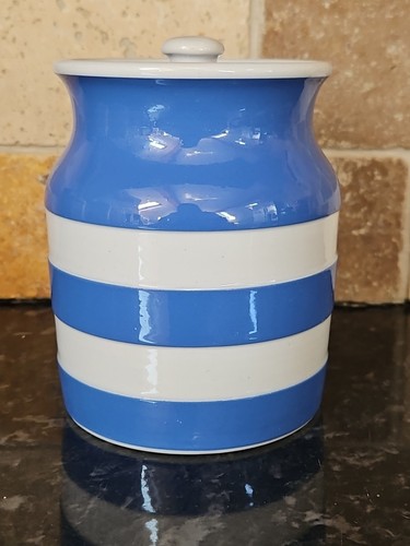 RARE T G Green Cornishware " OATMEAL " Storage Jar 12.5cm 5" Black Stamp - Picture 3 of 11